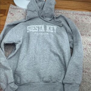 Grey siesta key hoodie size medium not oversized fits more like a small